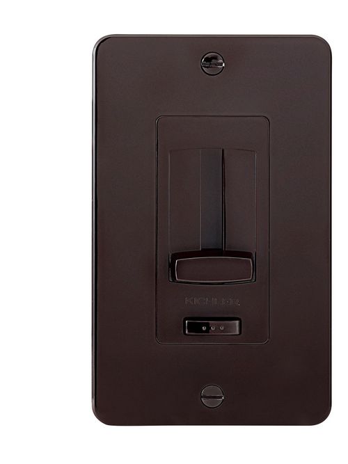 Product image for Kichler 1DDTRIMBW Face Plate and Trim Accessory for the 4DD or 6DD LED Driver + Dimmer Brown