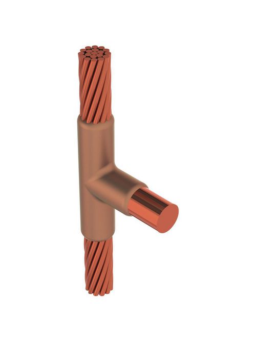Product image for Erico GXC182Q Cable to Ground Rod or Other Rounds, GX, Copper-bonded, 0.75" dia, 4/0 Concentric