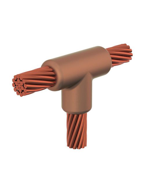 Product image for Erico TVC2Q1L Cable to Cable, TV, 4/0 Concentric, 0.528" Conductor 1 OD, #4 Concentric, 0.232" Conductor 2 OD