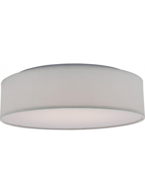 Product image for SATCO 62/990 15" FABRIC DRUM FLUSH