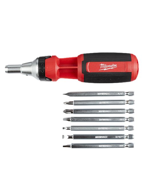 Product image for Milwaukee 48-22-2322 9-in-1 Square Drive Ratcheting Multi-Bit Driver