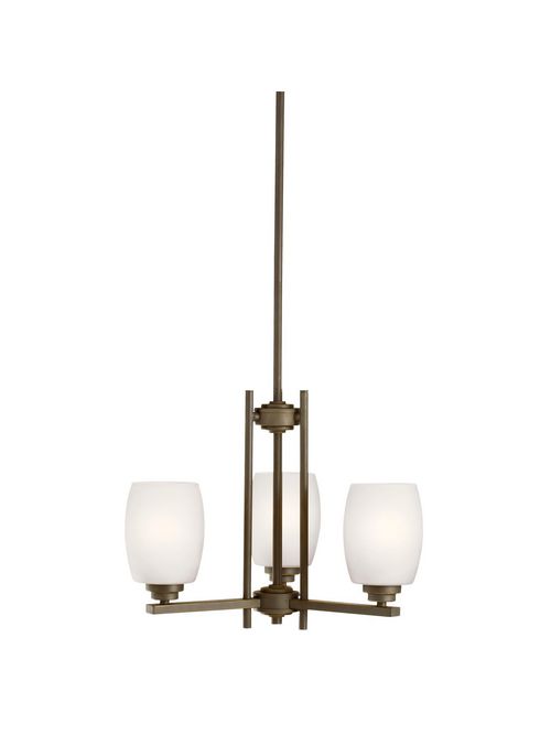 Product image for Kichler 1894OZS Eileen™ 3 Light Mini Chandelier Olde Bronze®