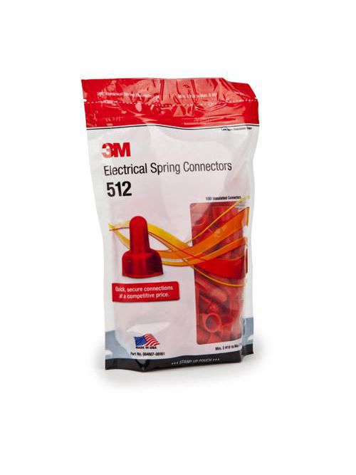 3M 512-BAG 500/Bag Red Spring Connector 3M 512-BAG 500/Bag Red Spring Connector