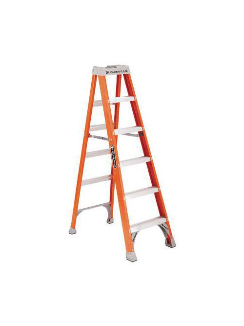 Louisville Ladder FS1508 8ft Fiberglass Step Ladder, 300lb Load ...