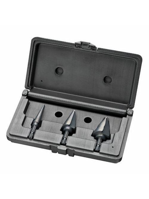 Ideal Industries 35-524 1/8 x 1-1/8 Inch Tempered High Speed Tool Steel Split Point Quick Change Step Drill Bit Kit Ideal Industries 35-524 1/8 x 1-1/8 Inch Tempered High Speed Tool Steel Split Point Quick Change Step Drill Bit Kit