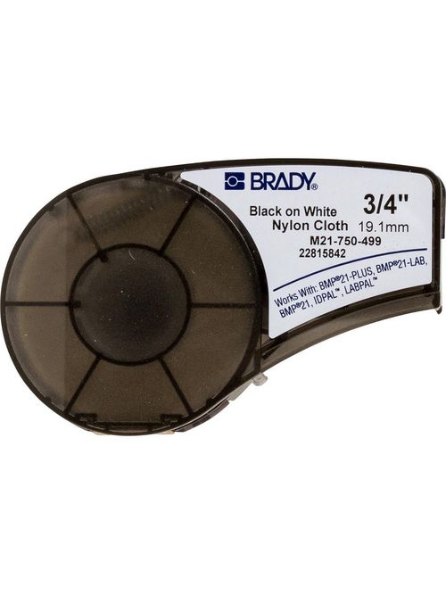 Brady M21-750-499 16 Foot Roll 0.75 Inch x 16 Foot Nylon Cloth White Wire Marker Label Roll Brady M21-750-499 16 Foot Roll 0.75 Inch x 16 Foot Nylon Cloth White Wire Marker Label Roll