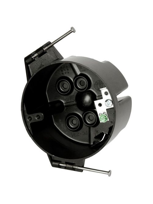 Allied Moulded Products PC234-NG 2-3/8 x 4 Inch 23 In Polycarbonate Round Ceiling Fixture Outlet Box Allied Moulded Products PC234-NG 2-3/8 x 4 Inch 23 In Polycarbonate Round Ceiling Fixture Outlet Box