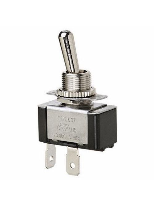 Ideal Industries 774008 10/20 Amp 125/277 VAC SPST On-Off Nickel Plated Brass Heavy Duty Toggle Switch Ideal Industries 774008 10/20 Amp 125/277 VAC SPST On-Off Nickel Plated Brass Heavy Duty Toggle Switch