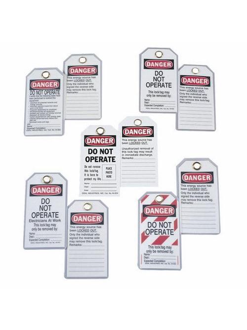 Ideal Industries 44-833 5/Card Laminated Plastic Do Not Operate Legend Heavy Duty Lockout Tag Ideal Industries 44-833 5/Card Laminated Plastic Do Not Operate Legend Heavy Duty Lockout Tag