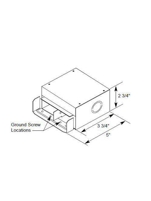 Wiremold G4010D 6 x 4-3/4 x 2-3/4 Inch Gray Steel Raceway Entrance End Wiremold G4010D 6 x 4-3/4 x 2-3/4 Inch Gray Steel Raceway Entrance End