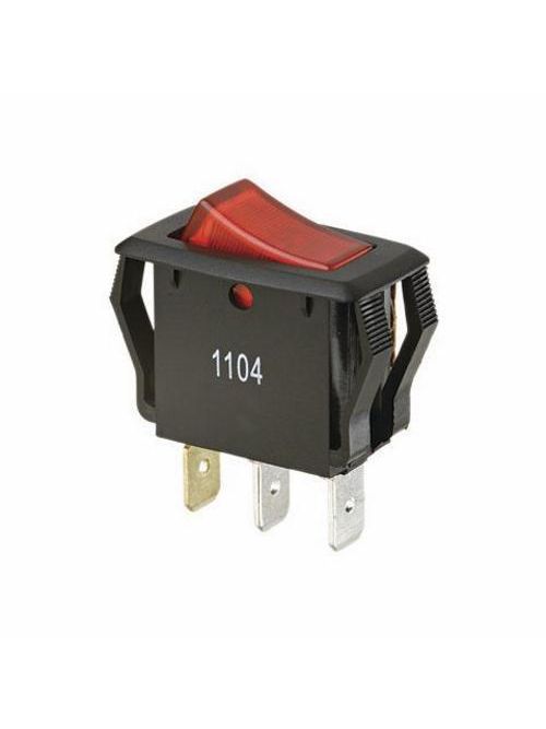 Ideal 774039 1/3 or 1/2 Hp 10/16 Amp 125/250 VAC SPST On-Off Spade Terminal Red Rocker Switch Ideal 774039 1/3 or 1/2 Hp 10/16 Amp 125/250 VAC SPST On-Off Spade Terminal Red Rocker Switch