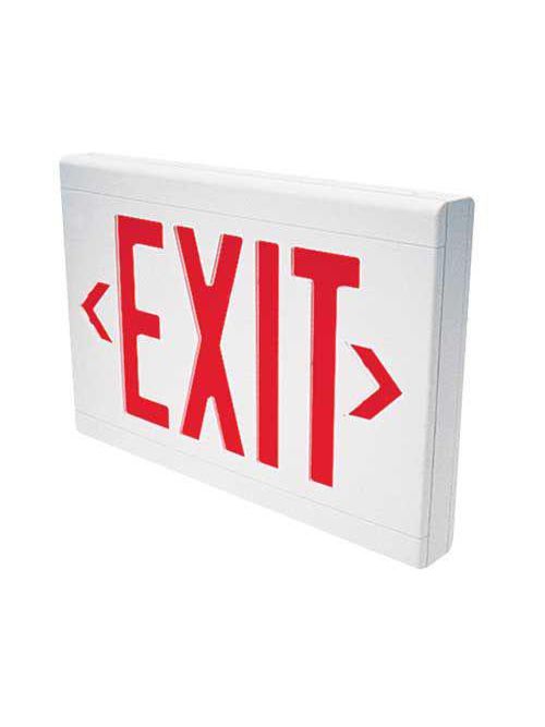 Product image for Hubbell Lighting LXURWE 3.8 W 120/277 VAC Precision Molded Thermoplastic AC/Battery Powered LED Exit Sign