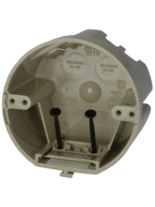 Allied Moulded Products SB-CB 2-3/4 x 4 Inch 26 In Steel Stud/Wood Screw Ceiling Fixture Box Allied Moulded Products SB-CB 2-3/4 x 4 Inch 26 In Steel Stud/Wood Screw Ceiling Fixture Box