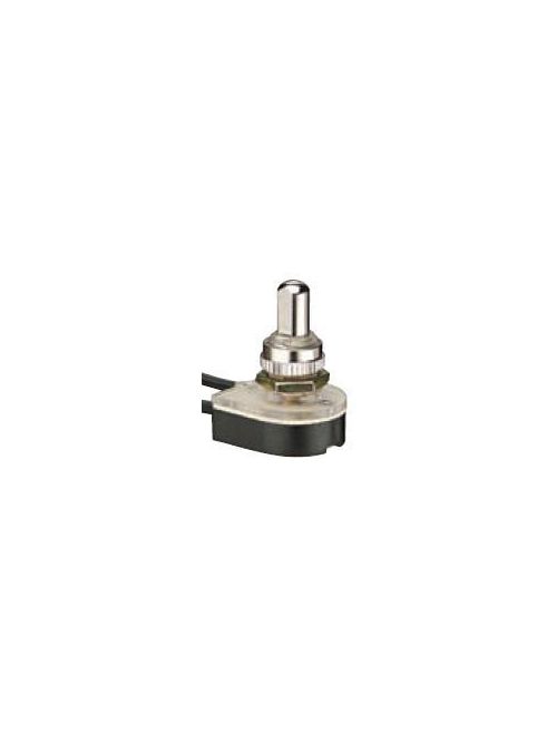 Product image for Ideal Industries 774025 3/6 Amp 125/250 VAC SPST On-Off Maintained Wire Lead Terminal Brass Plated Push Button Switch