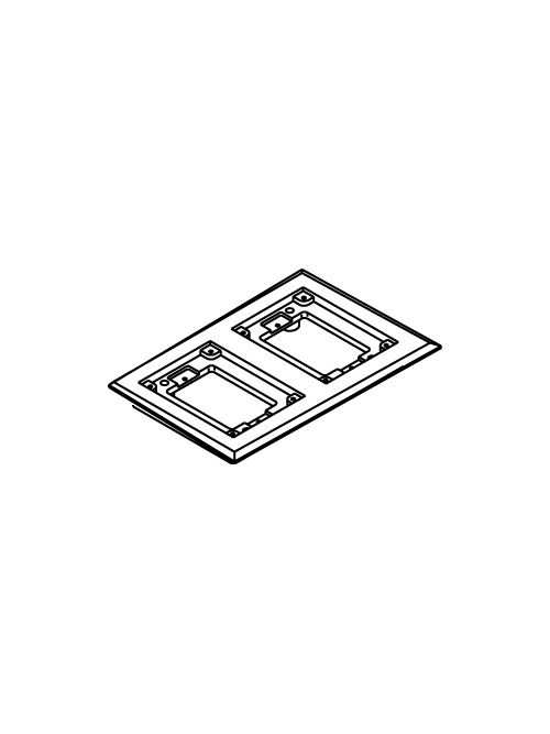 Wiremold 827C 5-3/4 x 8-7/8" 2-Gang Brass Floor Box Carpet Flange Wiremold 827C 5-3/4 x 8-7/8" 2-Gang Brass Floor Box Carpet Flange
