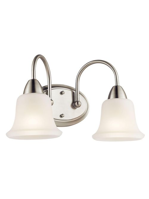 Kichler 45882NI 2-Bulb 16 Inch Nicholson Wide Bathroom Lighting Fixture Kichler 45882NI 2-Bulb 16 Inch Nicholson Wide Bathroom Lighting Fixture