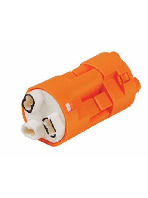 Product image for Ideal Industries 30-383XJ Powerplug CSA/UL Listed 600 Volt 3-Wire Stranded Orange Luminaire Disconnect