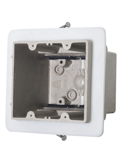 Allied Moulded Products 2302-NKV 3-7/16 x 4 x 3-3/4 Inch 37 In 2-Gang Angled Mid-Nail Switch/Receptacle Outlet Box Allied Moulded Products 2302-NKV 3-7/16 x 4 x 3-3/4 Inch 37 In 2-Gang Angled Mid-Nail Switch/Receptacle Outlet Box