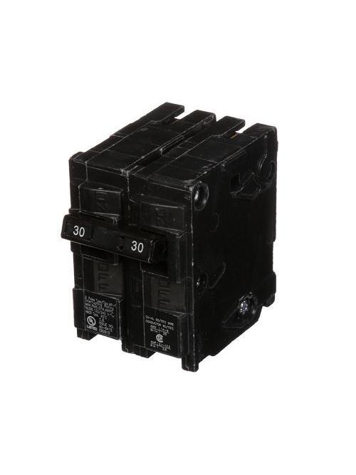 Siemens MP230 2-Pole 120/240 VAC 30 Amp 10 kA Plug-In Common Trip Circuit Breaker Siemens MP230 2-Pole 120/240 VAC 30 Amp 10 kA Plug-In Common Trip Circuit Breaker