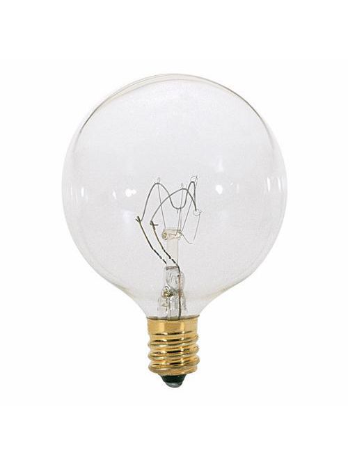 SATCO S3831 60 W 120 Volt 672 Lumen Clear E12 Candelabra Base G16 1/2 Decorative Incandescent Lamp SATCO S3831 60 W 120 Volt 672 Lumen Clear E12 Candelabra Base G16 1/2 Decorative Incandescent Lamp