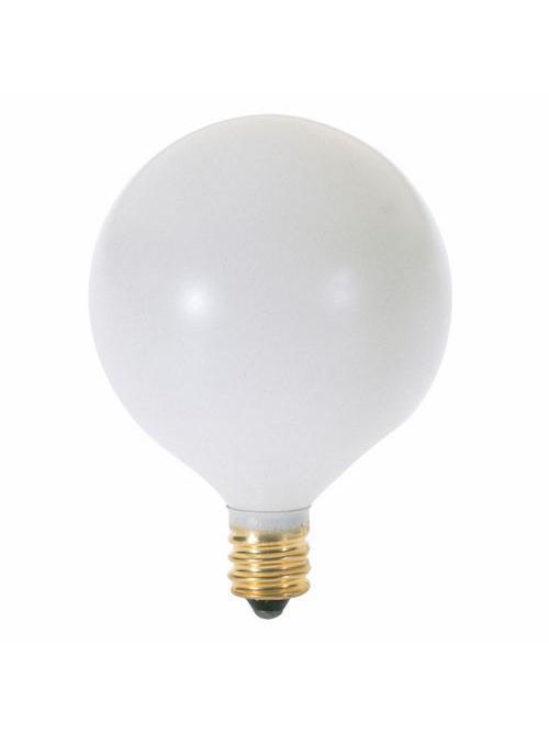 SATCO S3826 40 W 120 Volt 348 Lumen Satin White E12 Candelabra Base G16 1/2 Decorative Incandescent Lamp SATCO S3826 40 W 120 Volt 348 Lumen Satin White E12 Candelabra Base G16 1/2 Decorative Incandescent Lamp