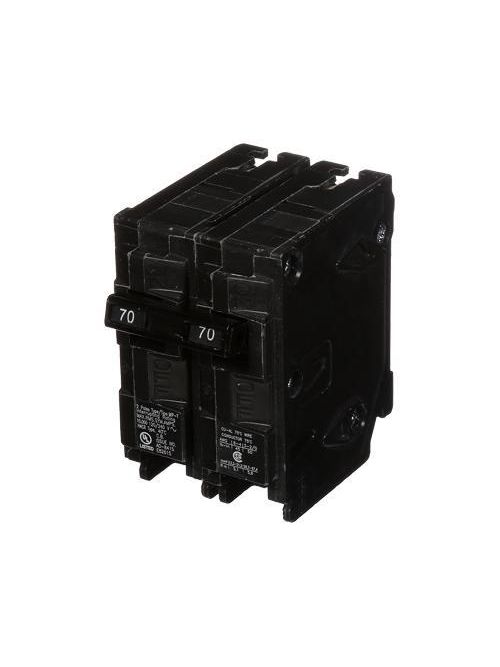 Siemens MP270 2-Pole 120/240 VAC 70 Amp 10 kA Plug-In Common Trip Circuit Breaker Siemens MP270 2-Pole 120/240 VAC 70 Amp 10 kA Plug-In Common Trip Circuit Breaker