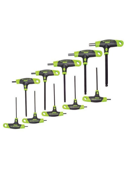 Greenlee 0254-40 10-Piece T-Handle Bell End Hex Key Driver Wrench Set Greenlee 0254-40 10-Piece T-Handle Bell End Hex Key Driver Wrench Set