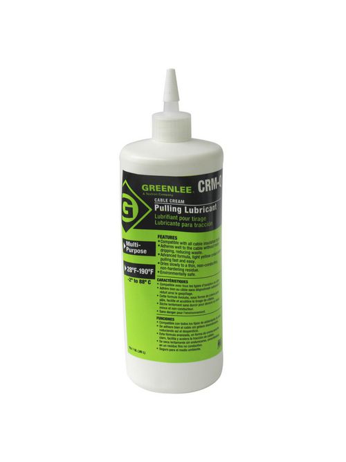 Greenlee CRM-Q Non-Hazardous 1 Quart Cable Pulling Lubricant Greenlee CRM-Q Non-Hazardous 1 Quart Cable Pulling Lubricant