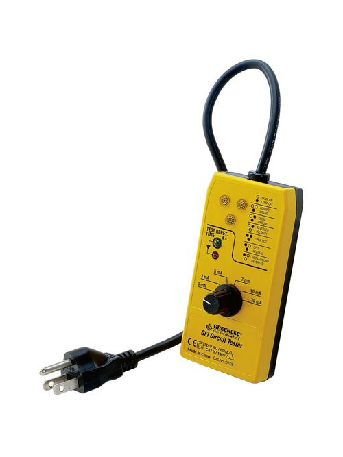 Greenlee 5708-C 120VAC 3-Wire Yellow Ground Fault Circuit Interrupter and Tester Product image for Greenlee 5708-C 120VAC 3-Wire Yellow Ground Fault Circuit Interrupter and Tester