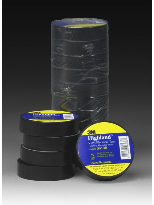 3M Highland-3/4x66FT 1.5in CORE Vinyl Tape 3M Highland-3/4x66FT 1.5in CORE Vinyl Tape