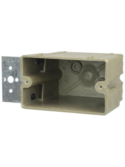 Allied Moulded Products 1098-Z4H 3-1/4 x 2-1/4 x 3-3/4 Inch 20.5 In 1-Gang Fiberglass Offset Switch/Receptacle Outlet Box Allied Moulded Products 1098-Z4H 3-1/4 x 2-1/4 x 3-3/4 Inch 20.5 In 1-Gang Fiberglass Offset Switch/Receptacle Outlet Box