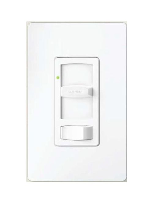 Product image for Lutron Electronics MK-603PI-WH 600 W 120 Volt White 3-Way Dimmer with On-Off Switch and Locator Light