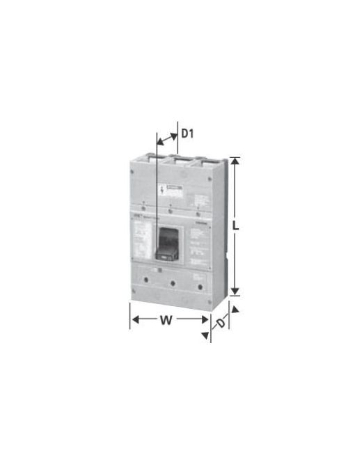 Product image for Siemens HLXD63S600AAFAF 3-Pole 600 Amp 600 VAC 35 kA Plug-In Molded Case Switch