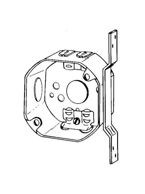 Product image for Appleton 561LVB 4" 1-1/2" Deep 15.5 In. Hot Dip Galvanized Steel Octagon Outlet Box