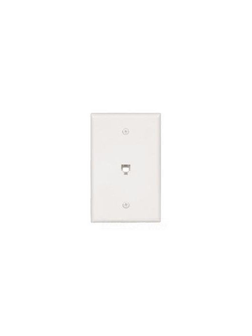 Product image for Eaton Wiring Devices 3533-4W White Medium Wallplate with Telephone Jack