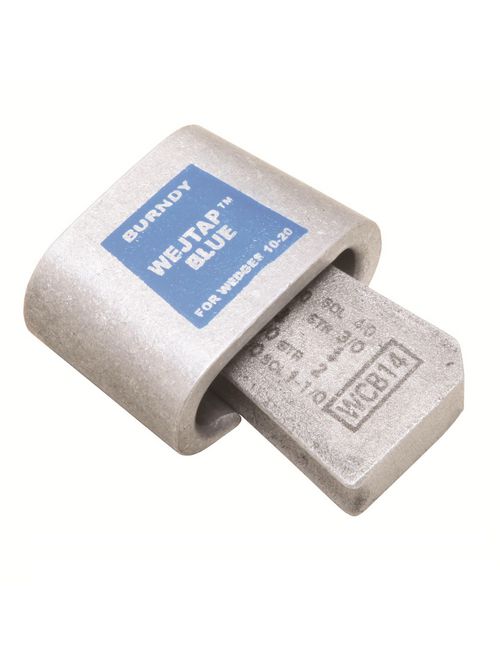 Product image for Burndy WCB44PB WEJTAP Connector , 0684 - 0600 (Run), 0562 - 0364 (Tap), With Blue Power Booster Assembly