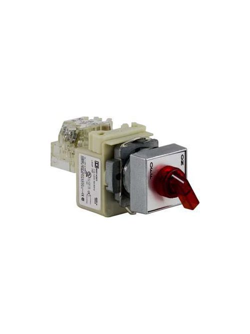Product image for Square D 9001KXSJ128 30 mm 2-Position Red Maintained Knob Illuminated Selector Switch Operator