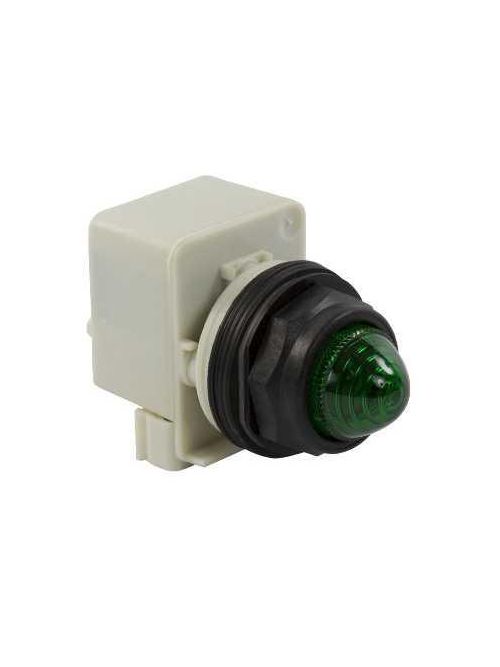 Product image for Square D 9001SKP35G9 30 mm 24/28 VAC/VDC Green Lens Plastic Bezel Incandescent Standard Octagonal Pilot Light