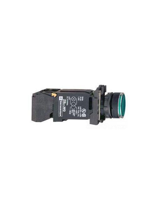 Product image for Square D XB5AW3345 22 mm 240 VAC 14 mA 1NO 1NC Green Round Momentary Flush Illuminated Push Button