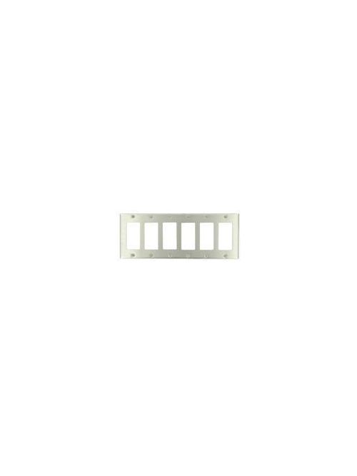 Leviton 84436-40 6-Gang Decora/GFCI Device Mount Standard Size 302 Stainless Steel Decora Wallplate Leviton 84436-40 6-Gang Decora/GFCI Device Mount Standard Size 302 Stainless Steel Decora Wallplate