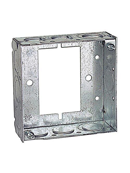 Steel City 531511234UB 4 x 1-1/2 Inch with 1/2 and 3/4 Inch Knockouts Ub Square Extension Ring Steel City 531511234UB 4 x 1-1/2 Inch with 1/2 and 3/4 Inch Knockouts Ub Square Extension Ring