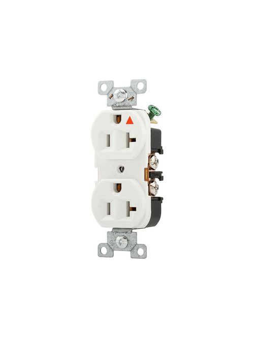 Eaton Wiring Devices IG5362W 20 Amp 125 VAC 2-Pole 3-Wire NEMA 5-20R White Isolated Ground Straight Blade Duplex Receptacle Eaton Wiring Devices IG5362W 20 Amp 125 VAC 2-Pole 3-Wire NEMA 5-20R White Isolated Ground Straight Blade Duplex Receptacle