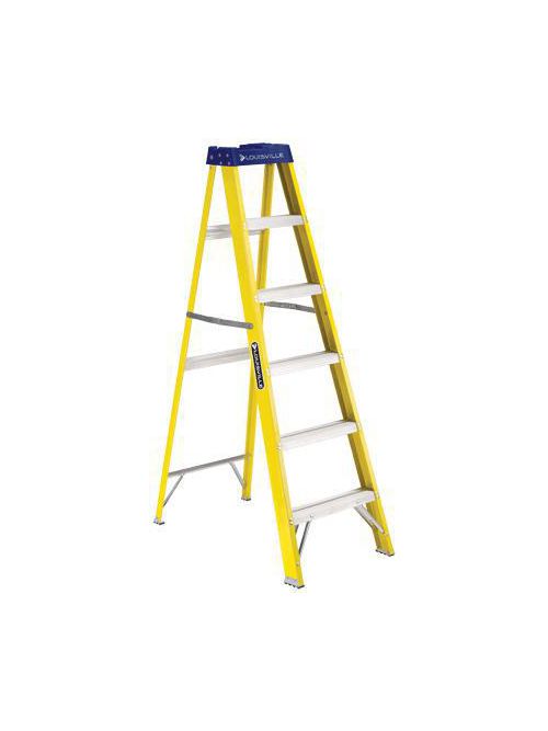 Product image for Louisville Ladder FS2008 8 Foot 250 lb Duty Rating Fiberglass Step Ladder