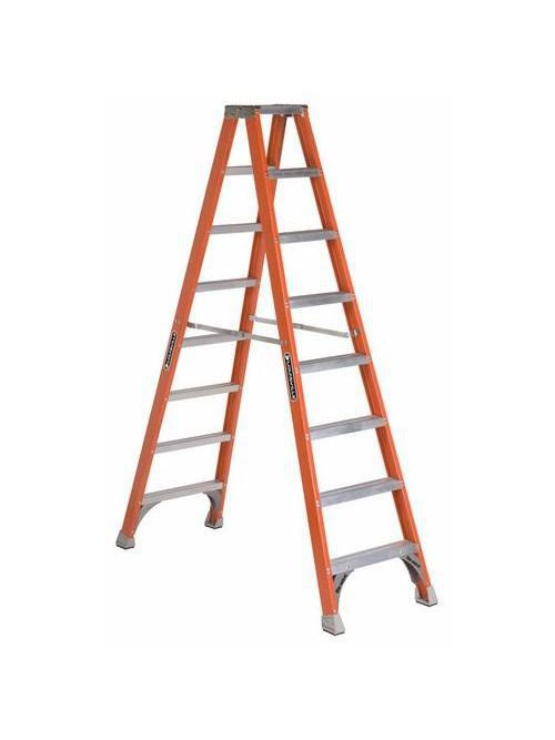 Product image for Louisville Ladder FM1508 8 Foot 300 lb Duty Rating Fiberglass Twin Front Ladder