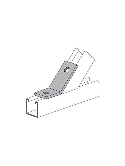 Product image for Power-Strut PS 633 45 DEG EG Electrogalvanized 2-Hole 45 Degrees Open Angle Channel Connector Fitting