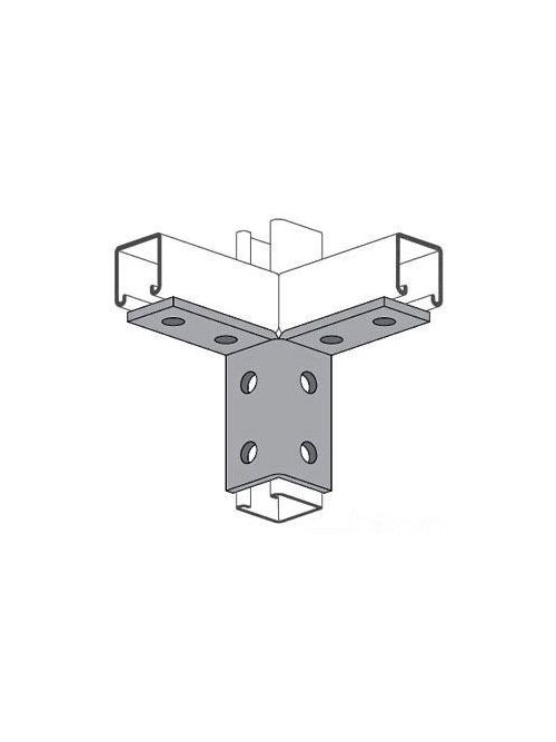Product image for Power-Strut PS 667 EG Electrogalvanized 8-Hole Double Corner Channel Connector Fitting