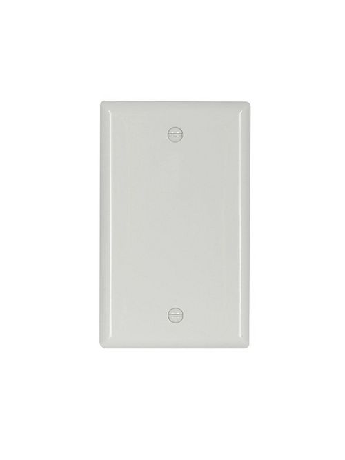 Product image for Eaton 5129W-BOX 1-Gang Blank Wallplate, Standard Size, Nylon - White