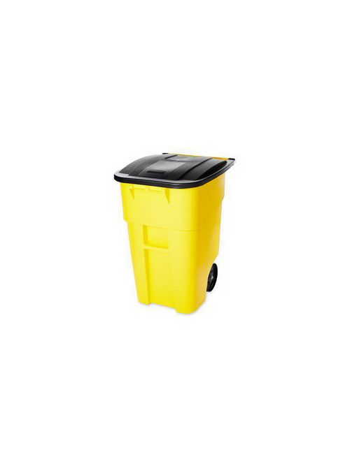 Product image for RUBM FG9W2700YEL 50 GAL. BRUTE ROLLOUT CONTAINER