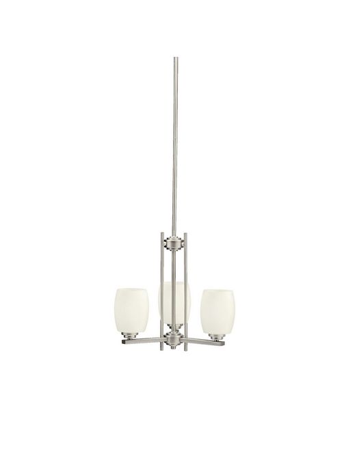 Product image for Kichler 1894NI Eileen™ 3 Light Mini Chandelier Brushed Nickel