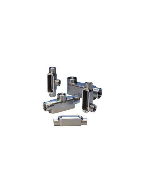 Crouse-Hinds Series C28SS 3/4 Inch Stainless Steel Form8 Type C Conduit Body with Cover and Gasket Crouse-Hinds Series C28SS 3/4 Inch Stainless Steel Form8 Type C Conduit Body with Cover and Gasket